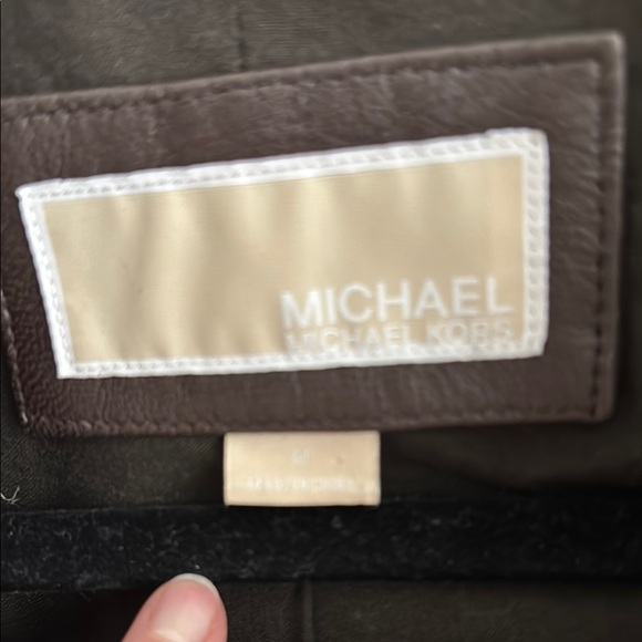 Michael Kors Brown Leather Jacket - Picture 2 of 6